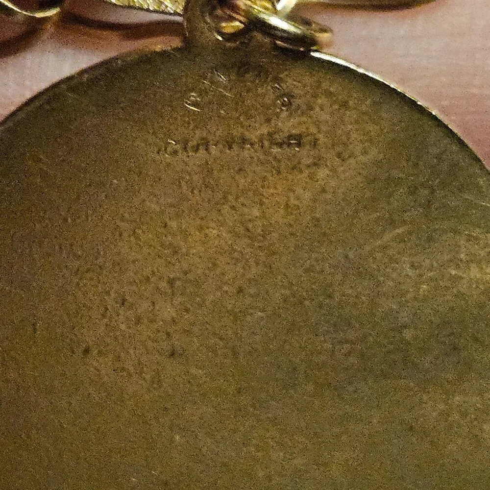 VINTAGE DANKNER APPLE OF MY EYE NEW YORK CITY NYC 14K CHARM PENDANT NECKLACE